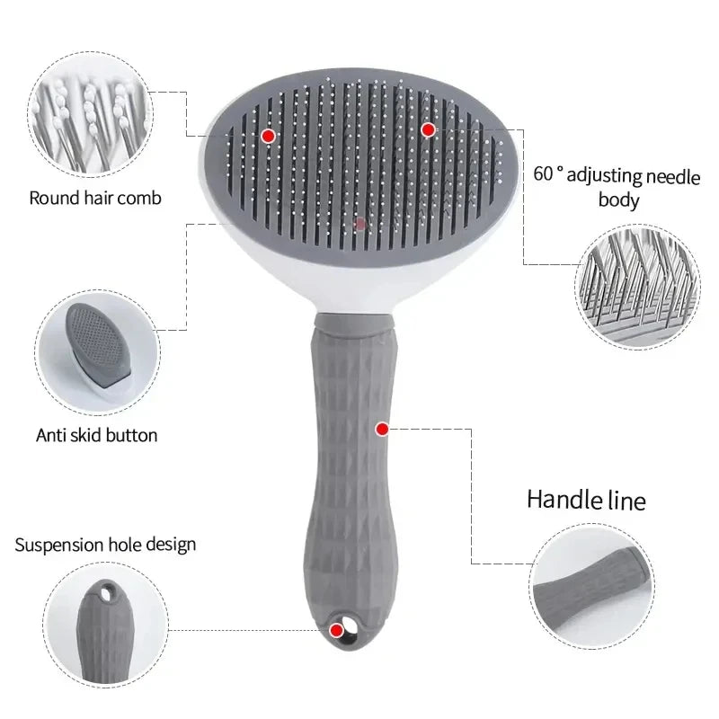 Self-Cleaning Slicker Brush for Dogs and Cats